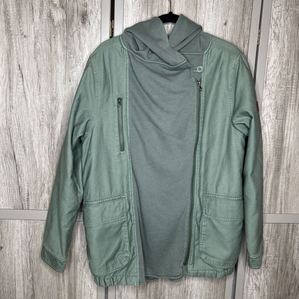 RIP Curl Parka Jacket Sherpa Lined Hooded Green